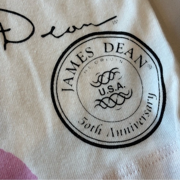 JAMES DEAN‎ 50th Anniversary White & Pink Sleeveless Shirt Y2K 2004 NWT Small - Picture 12 of 12